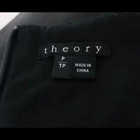 Theory Hodal Detachable Poplin Insert Leather Top ❤️ - Picture 7 of 7